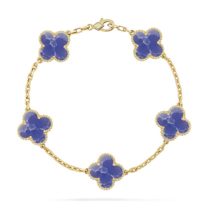 [⭐⭐JeweliWhal]CLOVER 5 MOTIF BLUE VEINS BRACELET COLLECTION