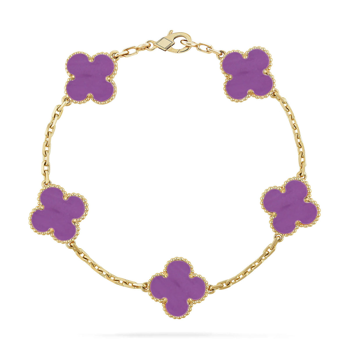 [⭐⭐JeweliWhal] CLOVER 5 MOTIF VIOLET BRACELET COLLECTION