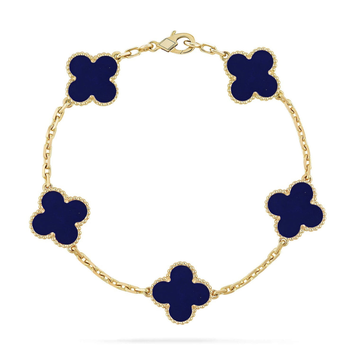 [⭐⭐JeweliWhal]CLOVER 5 MOTIF LAPIS LAZULI BRACELET COLLECTION