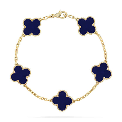 [⭐⭐JeweliWhal]CLOVER 5 MOTIF LAPIS LAZULI BRACELET COLLECTION