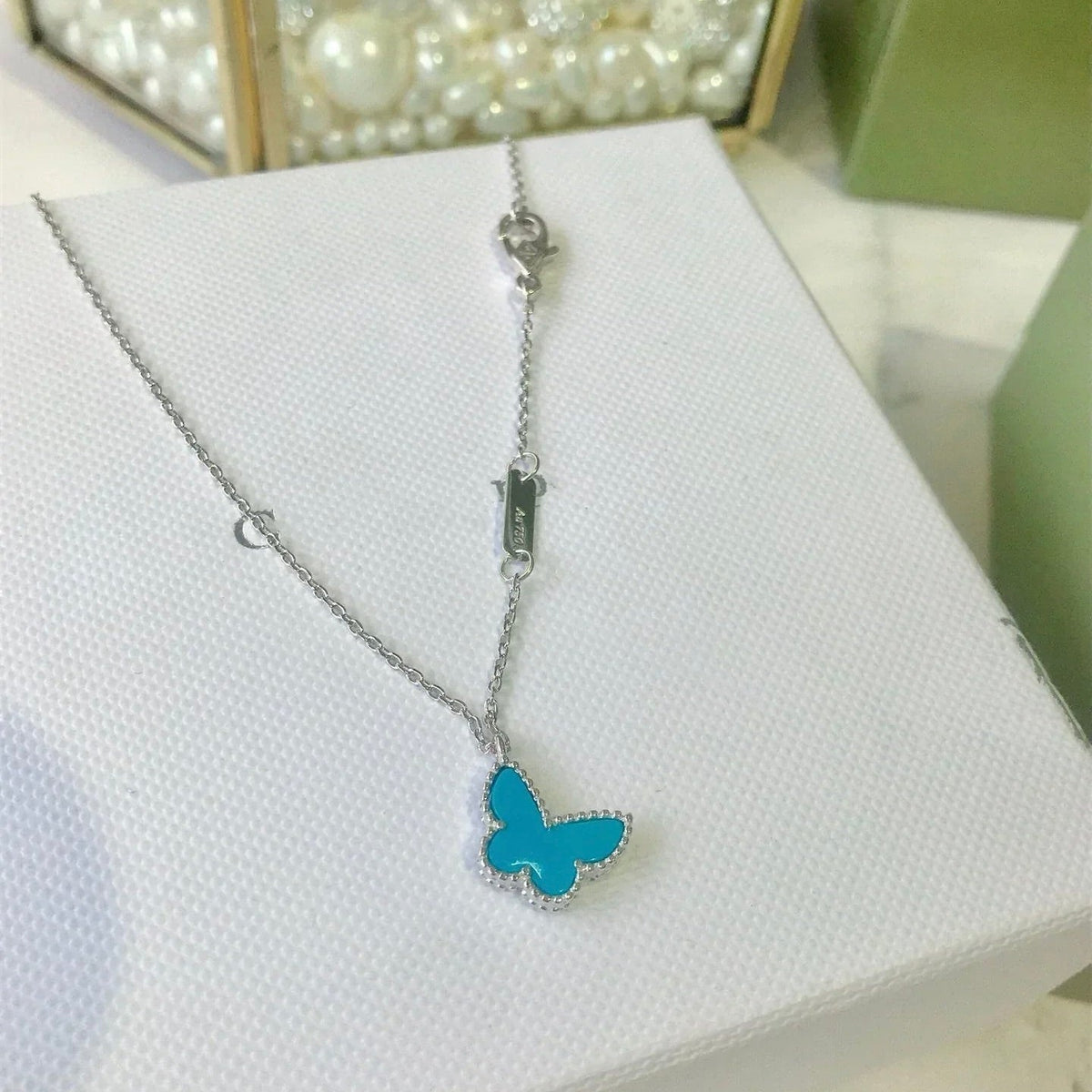 [⭐⭐JeweliWhal]BUTTERFLY TURQUOISE BUTTERFLY BRACELET SILVER