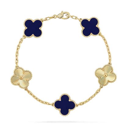 [⭐⭐JeweliWhal]CLOVER 5 MOTIF LAPIS LAZULI BRACELET COLLECTION