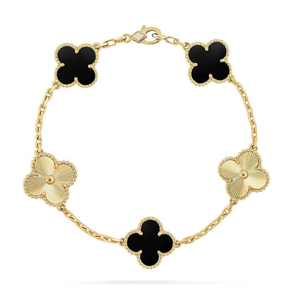 [⭐⭐JeweliWhal] CLOVER 5 MOTIF ONYXS BRACELET COLLECTION