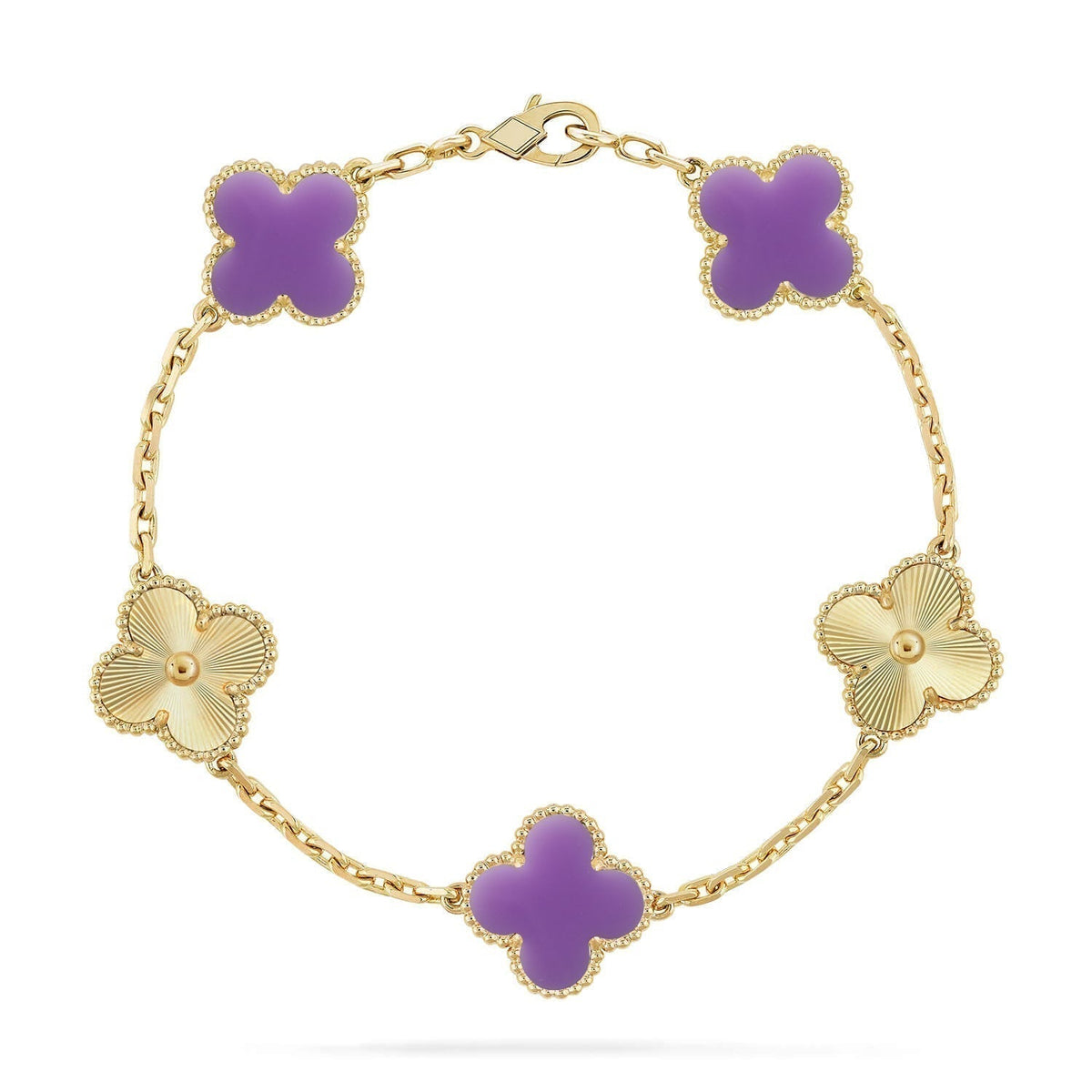 [⭐⭐JeweliWhal]CLOVER 5 MOTIF LIGHT PURPLE BRACELET COLLECTION
