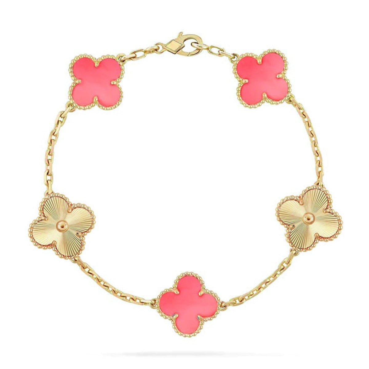 [⭐⭐JeweliWhal] CLOVER 5 MOTIFS  PINK MOP BRACELET COLLECTION