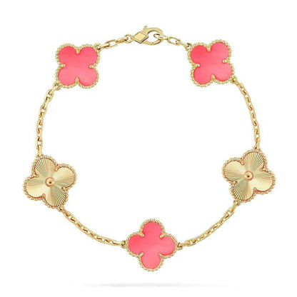 [⭐⭐JeweliWhal] CLOVER 5 MOTIFS  PINK MOP BRACELET COLLECTION
