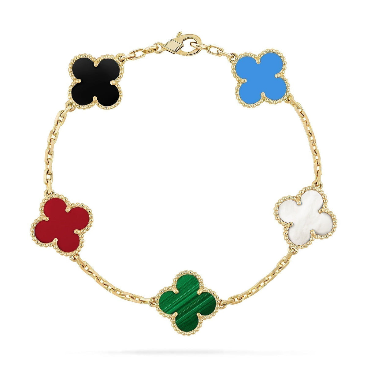 [⭐⭐JeweliWhal]CLOVER 5 MOTIFS MULTICOLOR BRACELET