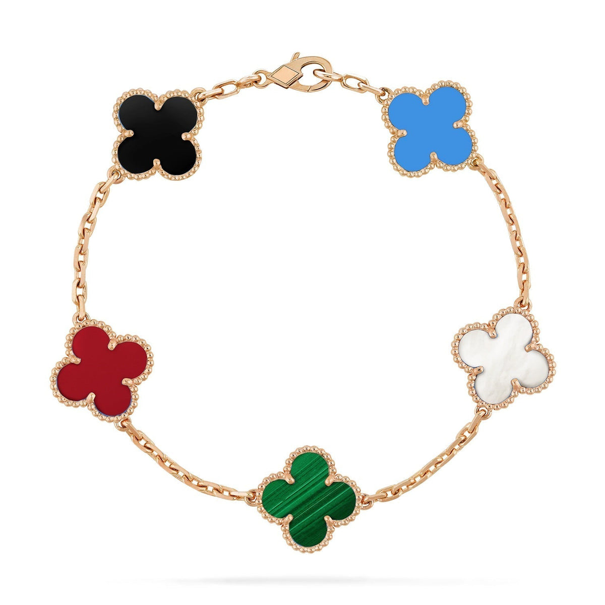 [⭐⭐JeweliWhal]CLOVER 5 MOTIFS MULTICOLOR BRACELET
