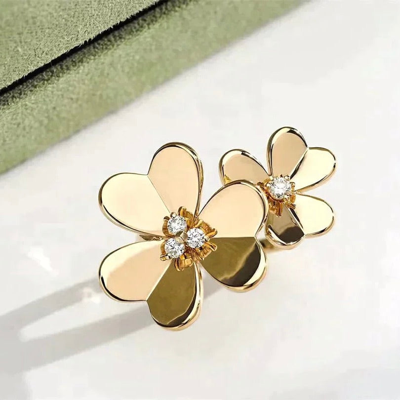 [⭐⭐JeweliWhal]CLOVER COMOS GOLD DIAMOND RING