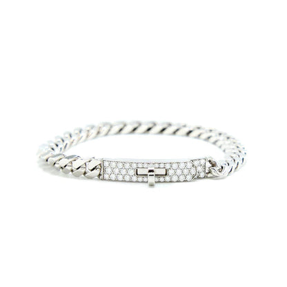 [⭐⭐JeweliWhal]KELLY CHAIN SILVER DIAMOND BRACELET