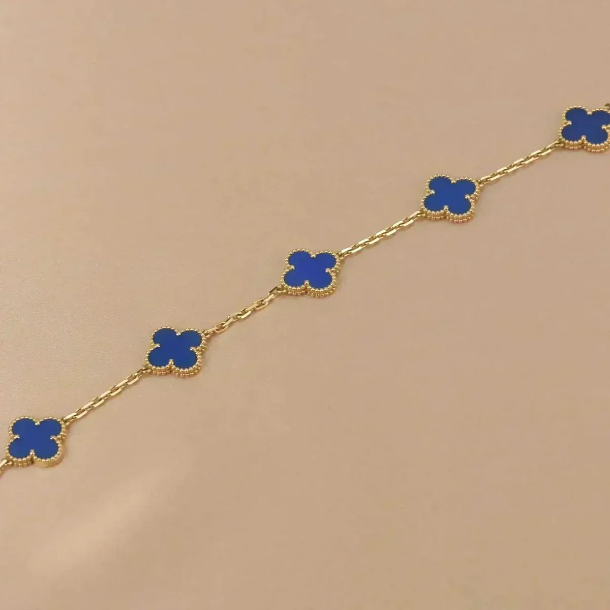[⭐⭐JeweliWhal] CLOVER 5 MOTIF BLUE AGATE BRACELET COLLECTION