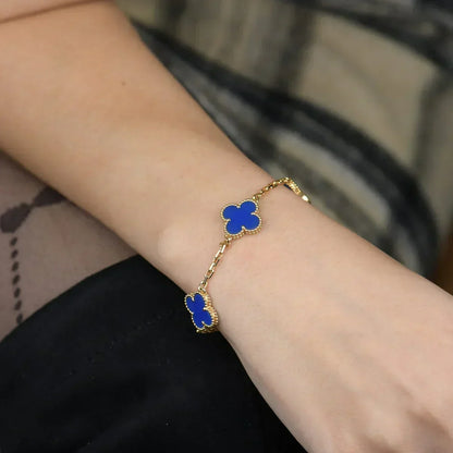 [⭐⭐JeweliWhal] CLOVER 5 MOTIF BLUE AGATE BRACELET COLLECTION
