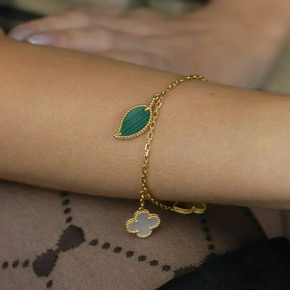 [⭐⭐JeweliWhal]LUCKY SPRING 5 MOTIF GOLD BRACELET