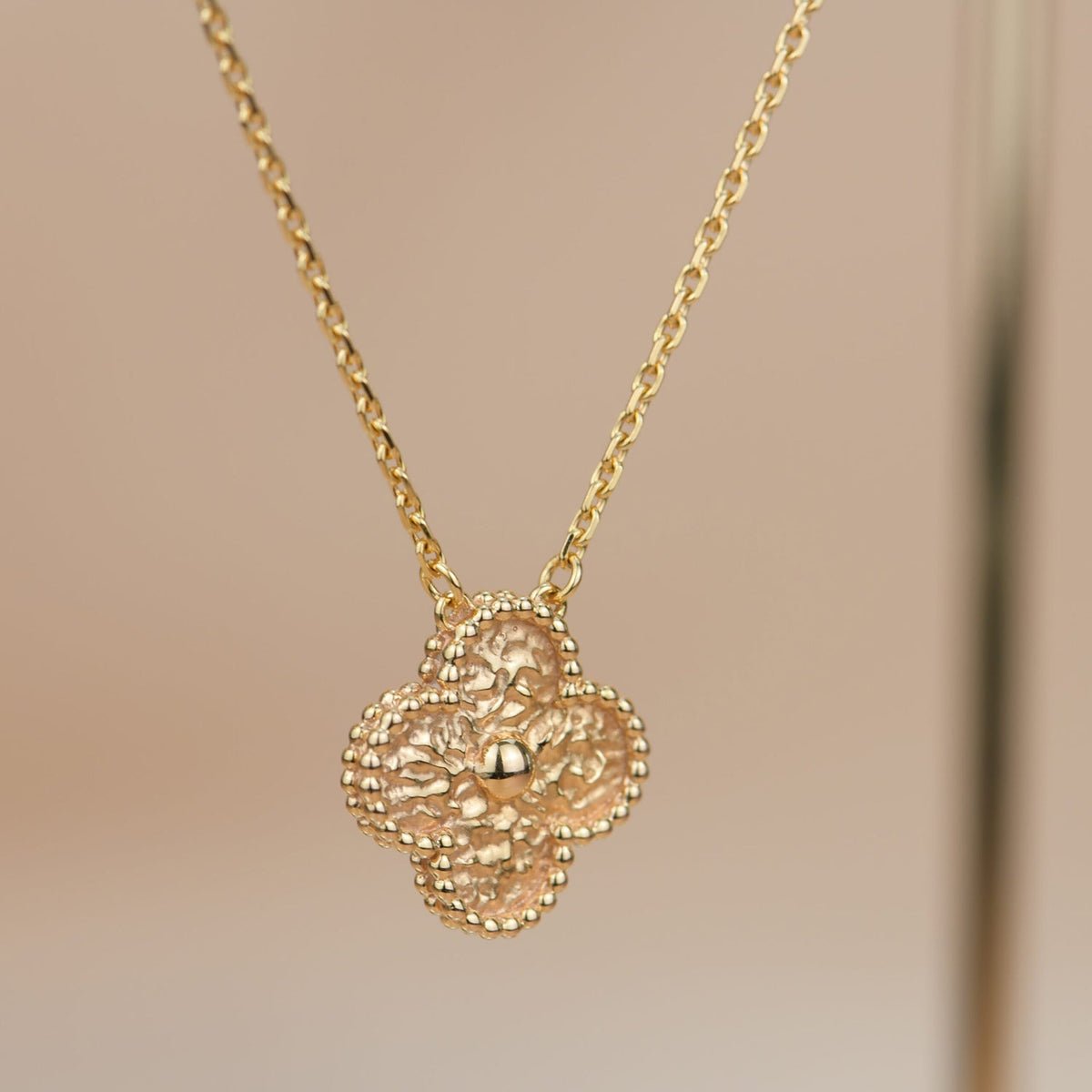 [⭐⭐JeweliWhal]CLOVER 15MM  BRONZING NECKLACE