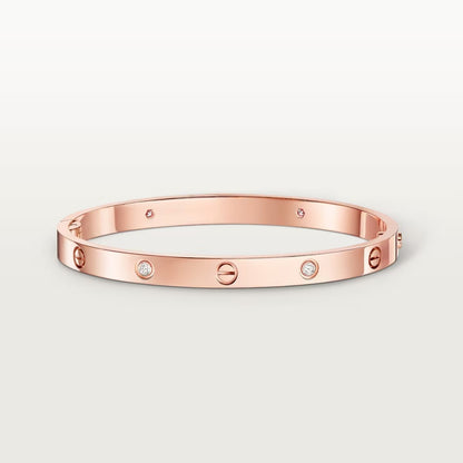[⭐⭐JeweliWhal]LOVE BRACELET 4.8MM 4 DIAMONDS