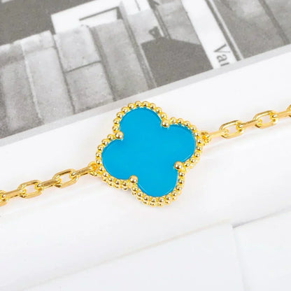[⭐⭐JeweliWhal] CLOVER 5 MOTIF TURQUOISE BRACELET COLLECTION