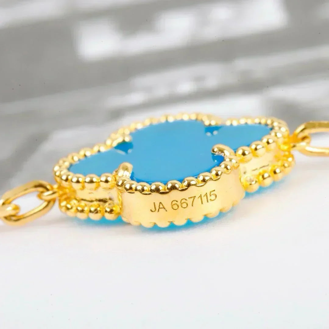 [⭐⭐JeweliWhal] CLOVER 5 MOTIF TURQUOISE BRACELET COLLECTION
