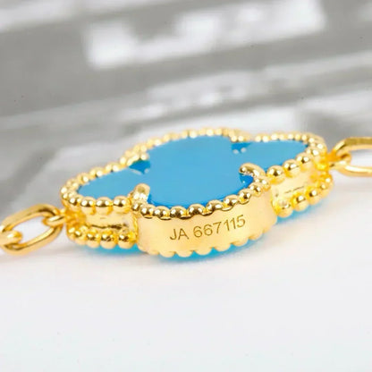 [⭐⭐JeweliWhal] CLOVER 5 MOTIF TURQUOISE BRACELET COLLECTION