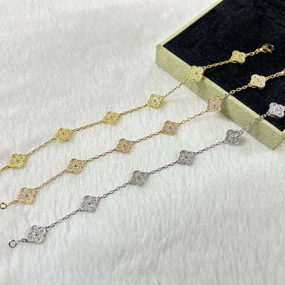 [⭐⭐JeweliWhal]CLOVER 6 MOTIF DIAMOND BRACELET
