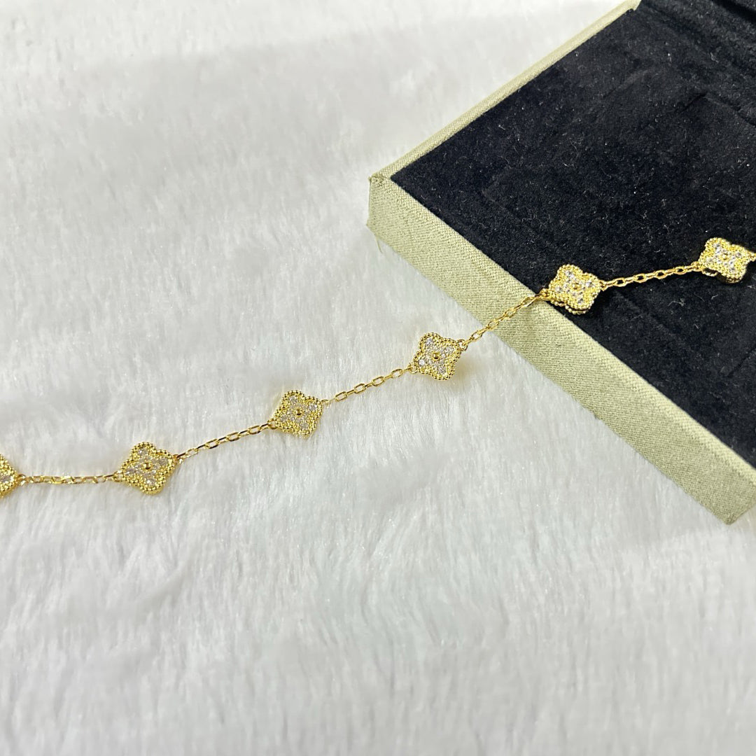 [⭐⭐JeweliWhal]CLOVER 6 MOTIF DIAMOND BRACELET