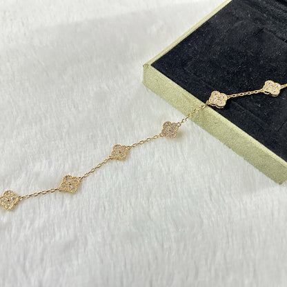 [⭐⭐JeweliWhal]CLOVER 6 MOTIF DIAMOND BRACELET