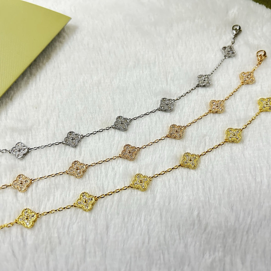 [⭐⭐JeweliWhal]CLOVER 6 MOTIF DIAMOND BRACELET