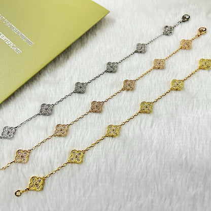 [⭐⭐JeweliWhal]CLOVER 6 MOTIF DIAMOND BRACELET