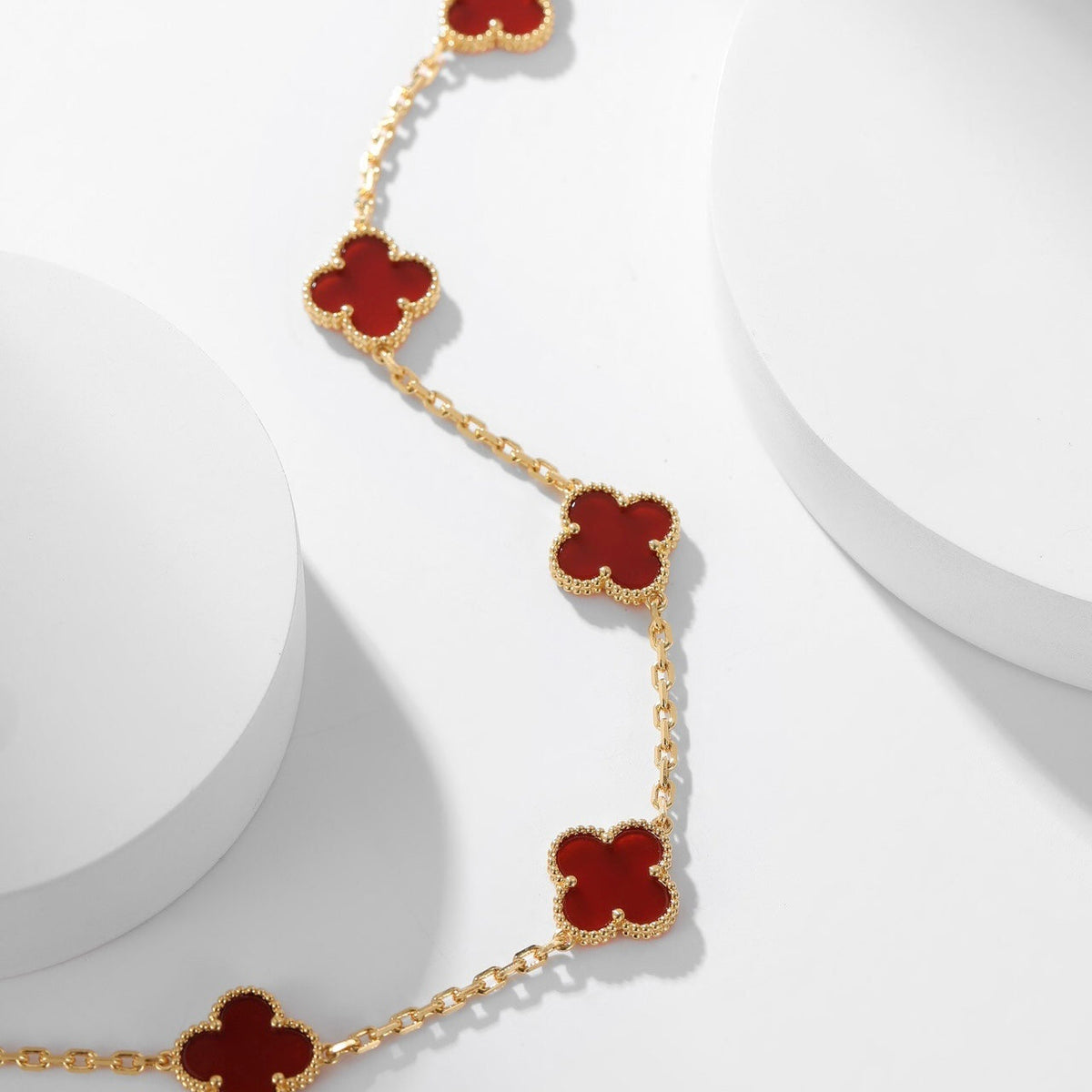 {
  "⭐⭐JeweliWhal]CLOVER 10 MOTIFS CARNELIAN NECKLACE": "⭐⭐JeweliWhal]クローバー 10モチーフ カーネリアン ネックレス"
}