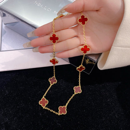 {
  "⭐⭐JeweliWhal]CLOVER 10 MOTIFS CARNELIAN NECKLACE": "⭐⭐JeweliWhal]クローバー 10モチーフ カーネリアン ネックレス"
}