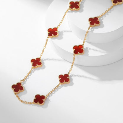 {
  "⭐⭐JeweliWhal]CLOVER 10 MOTIFS CARNELIAN NECKLACE": "⭐⭐JeweliWhal]クローバー 10モチーフ カーネリアン ネックレス"
}