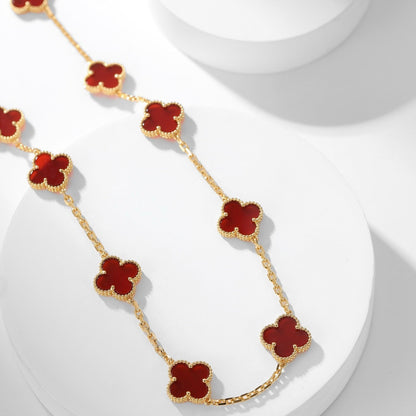{
  "⭐⭐JeweliWhal]CLOVER 10 MOTIFS CARNELIAN NECKLACE": "⭐⭐JeweliWhal]クローバー 10モチーフ カーネリアン ネックレス"
}
