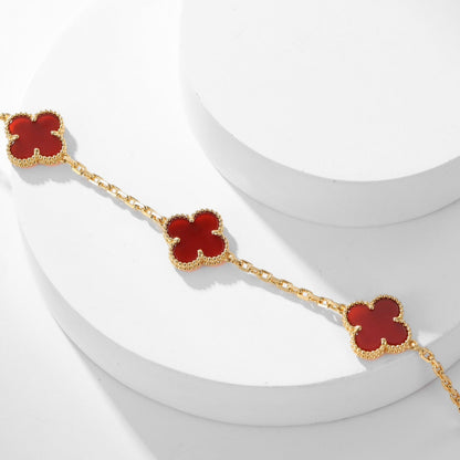 {
  "⭐⭐JeweliWhal]CLOVER 10 MOTIFS CARNELIAN NECKLACE": "⭐⭐JeweliWhal]クローバー 10モチーフ カーネリアン ネックレス"
}