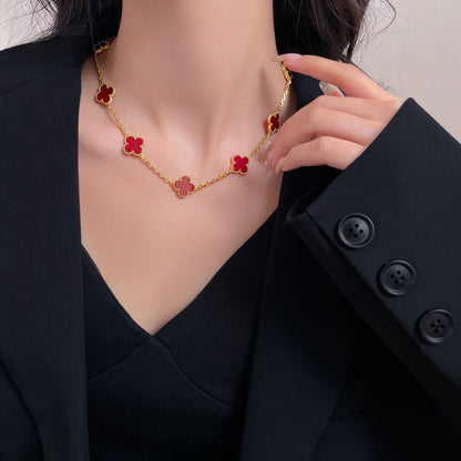 {
  "⭐⭐JeweliWhal]CLOVER 10 MOTIFS CARNELIAN NECKLACE": "⭐⭐JeweliWhal]クローバー 10モチーフ カーネリアン ネックレス"
}