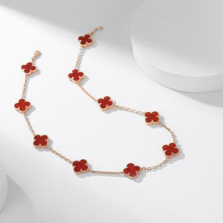 {
  "⭐⭐JeweliWhal]CLOVER 10 MOTIFS CARNELIAN NECKLACE": "⭐⭐JeweliWhal]クローバー 10モチーフ カーネリアン ネックレス"
}