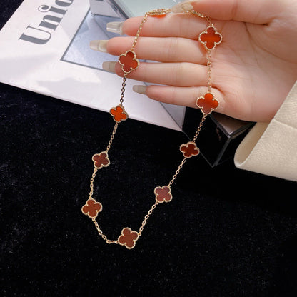 {
  "⭐⭐JeweliWhal]CLOVER 10 MOTIFS CARNELIAN NECKLACE": "⭐⭐JeweliWhal]クローバー 10モチーフ カーネリアン ネックレス"
}
