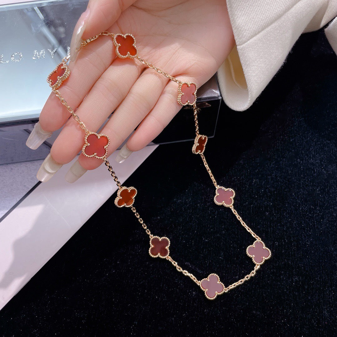 {
  "⭐⭐JeweliWhal]CLOVER 10 MOTIFS CARNELIAN NECKLACE": "⭐⭐JeweliWhal]クローバー 10モチーフ カーネリアン ネックレス"
}
