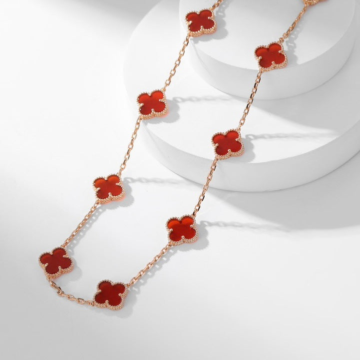 {
  "⭐⭐JeweliWhal]CLOVER 10 MOTIFS CARNELIAN NECKLACE": "⭐⭐JeweliWhal]クローバー 10モチーフ カーネリアン ネックレス"
}