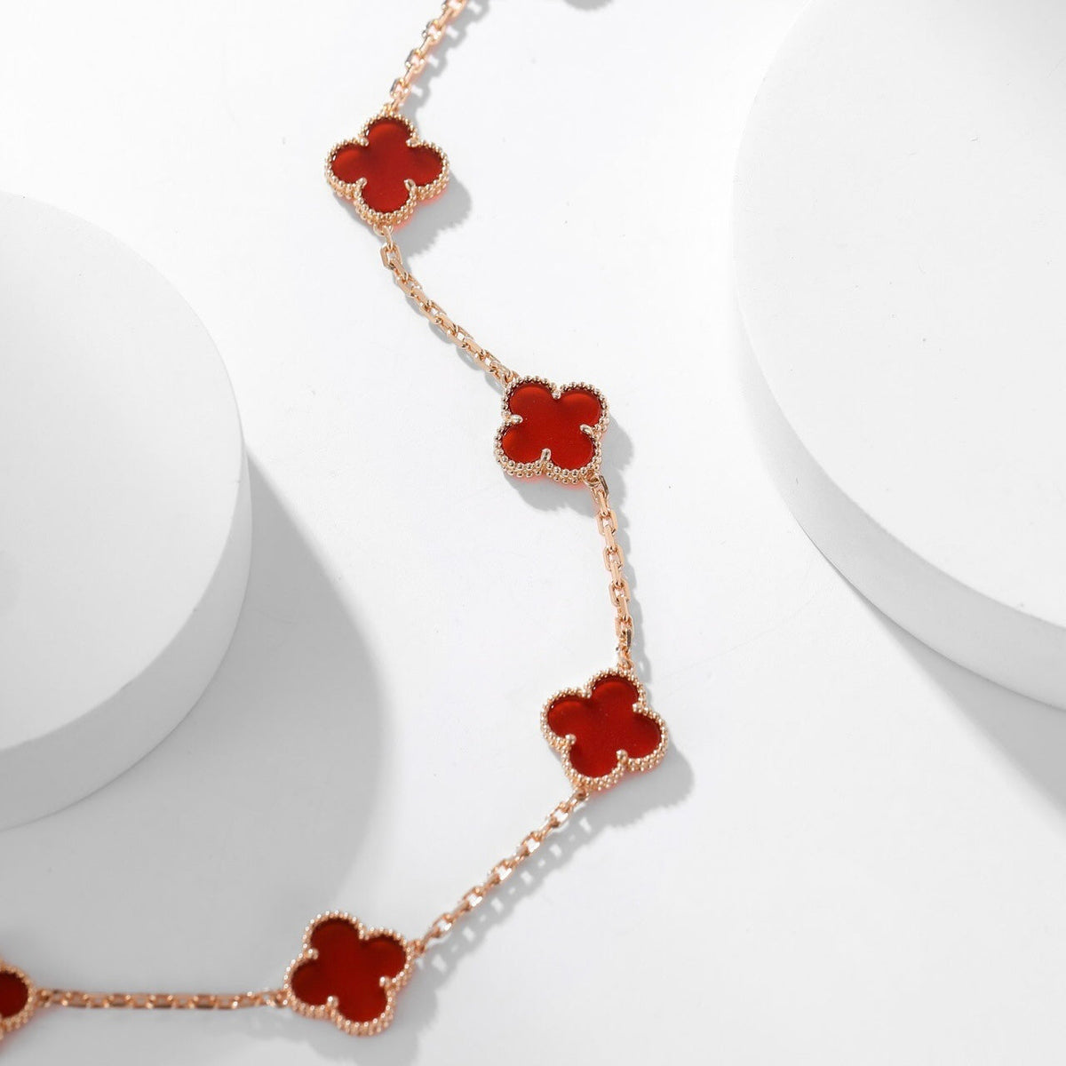 {
  "⭐⭐JeweliWhal]CLOVER 10 MOTIFS CARNELIAN NECKLACE": "⭐⭐JeweliWhal]クローバー 10モチーフ カーネリアン ネックレス"
}