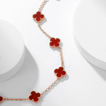 {
  "⭐⭐JeweliWhal]CLOVER 10 MOTIFS CARNELIAN NECKLACE": "⭐⭐JeweliWhal]クローバー 10モチーフ カーネリアン ネックレス"
}