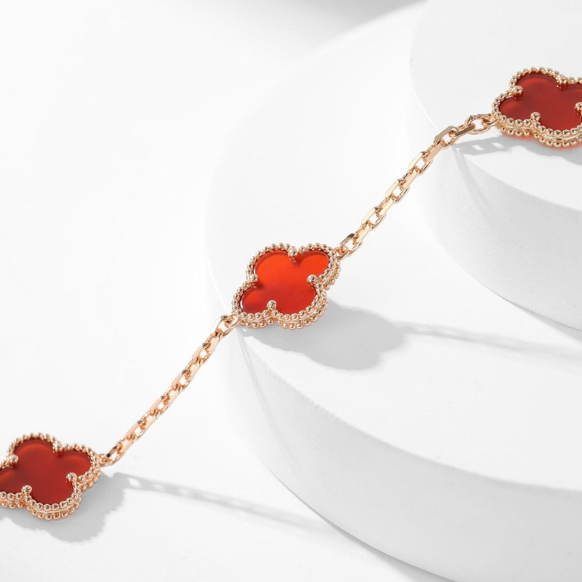 {
  "⭐⭐JeweliWhal]CLOVER 10 MOTIFS CARNELIAN NECKLACE": "⭐⭐JeweliWhal]クローバー 10モチーフ カーネリアン ネックレス"
}
