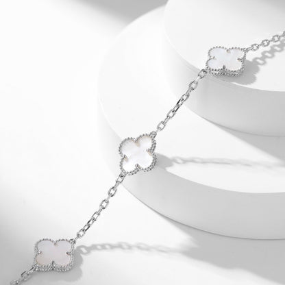 [⭐⭐JeweliWhal]CLOVER 10 MOTIFS WHITE MOTHER OF PEARL NECKLACE
