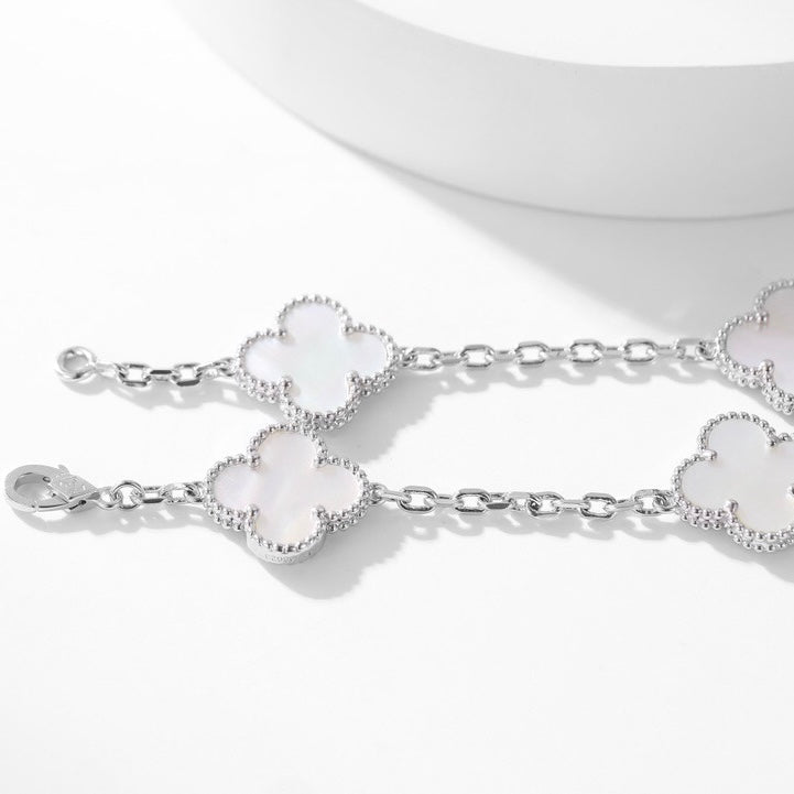 [⭐⭐JeweliWhal]CLOVER 10 MOTIFS WHITE MOTHER OF PEARL NECKLACE