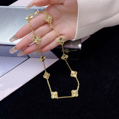 [⭐⭐JeweliWhal]CLOVER 10 MOTIFS LASER NECKLACE