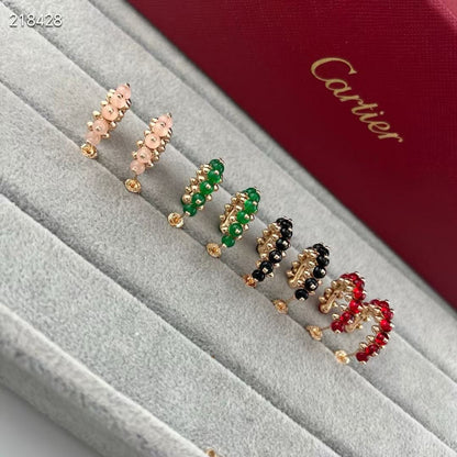 [⭐⭐JeweliWhal]NEW COLORED GEMSTONE COLLECTION SMALL HOOP EARRINGS