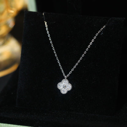 [⭐⭐JeweliWhal]クローバーミニ 9.5MM ダイヤモンドネックレス