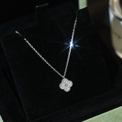[⭐⭐JeweliWhal]クローバーミニ 9.5MM ダイヤモンドネックレス