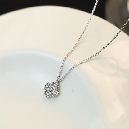 [⭐⭐JeweliWhal]クローバーミニ 9.5MM ダイヤモンドネックレス