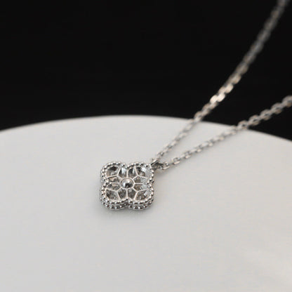 [⭐⭐JeweliWhal]クローバーミニ 9.5MM ダイヤモンドネックレス