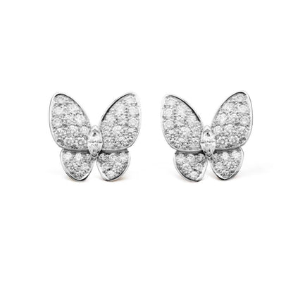 [⭐⭐JeweliWhal]バタフライ・オールダイヤモンド・ピアス