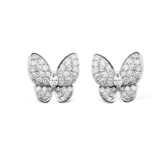 [⭐⭐JeweliWhal]BUTTERFLY ALL DIAMOND EARRINGS